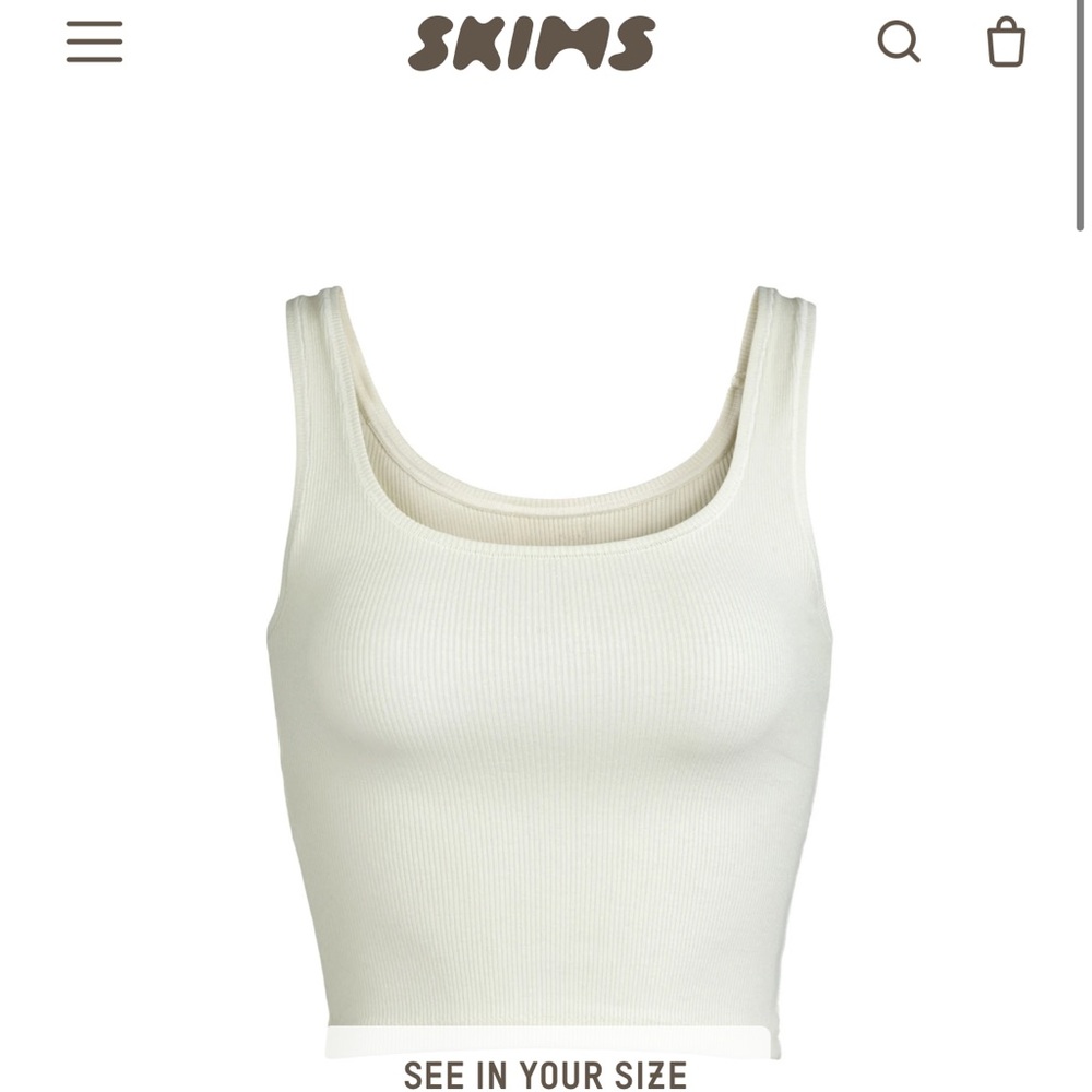 SKIMS TANK TOP IN BONE